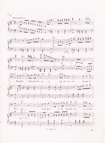 Lucia di Lammermoor : dramma tragico di Salvadore Cammarano / posto in musica da Gaetano Donizetti ; riduzione per canto e pianoforte