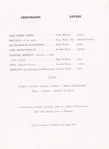 Lucia di Lammermoor : dramma tragico di Salvadore Cammarano / posto in musica da Gaetano Donizetti ; riduzione per canto e pianoforte