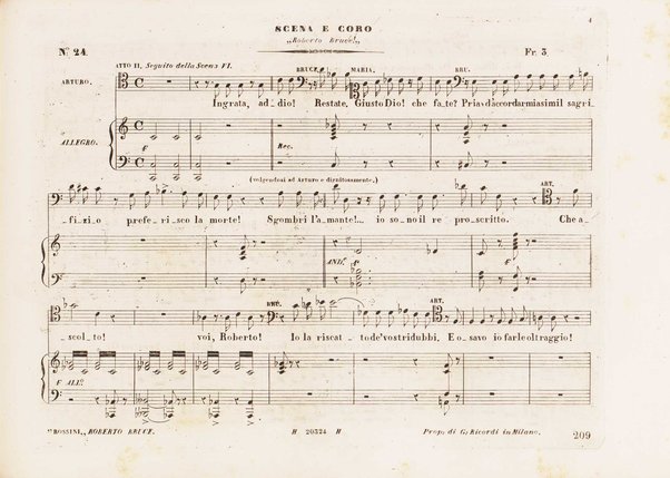Roberto Bruce : opera in tre atti / parole di Alfonso Royer e Gustavo Vaez, recate in italiano da Calisto Bassi ; musica di Gioachino Rossini