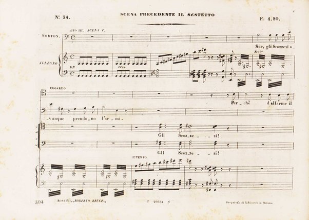 Roberto Bruce : opera in tre atti / parole di Alfonso Royer e Gustavo Vaez, recate in italiano da Calisto Bassi ; musica di Gioachino Rossini
