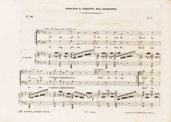Roberto Bruce : opera in tre atti / parole di Alfonso Royer e Gustavo Vaez, recate in italiano da Calisto Bassi ; musica di Gioachino Rossini