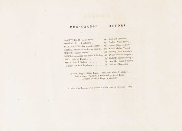 Roberto Bruce : opera in tre atti / parole di Alfonso Royer e Gustavo Vaez, recate in italiano da Calisto Bassi ; musica di Gioachino Rossini