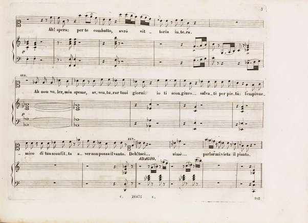Aureliano in Palmira : dramma serio in due atti di Felice Romani / posto in musica da Gioachino Rossini ; riduzione per canto con accompagnamento di pianoforte di Emanuele Muzio