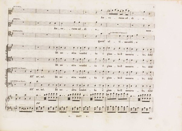 Aureliano in Palmira : dramma serio in due atti di Felice Romani / posto in musica da Gioachino Rossini ; riduzione per canto con accompagnamento di pianoforte di Emanuele Muzio