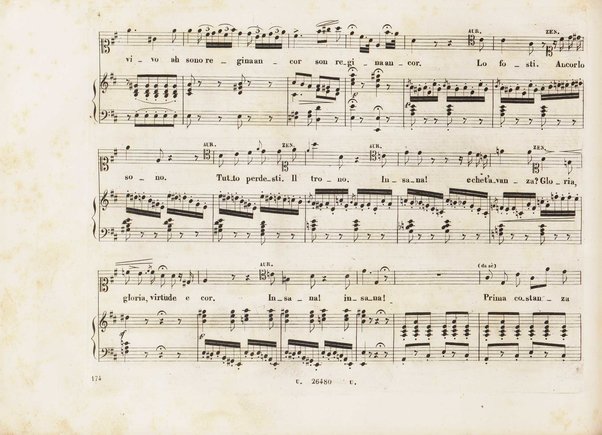 Aureliano in Palmira : dramma serio in due atti di Felice Romani / posto in musica da Gioachino Rossini ; riduzione per canto con accompagnamento di pianoforte di Emanuele Muzio