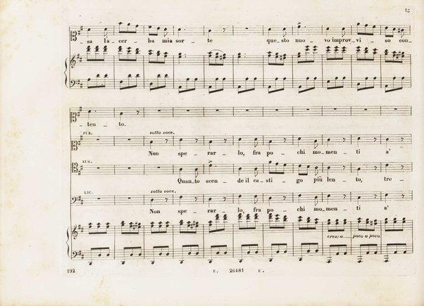 Aureliano in Palmira : dramma serio in due atti di Felice Romani / posto in musica da Gioachino Rossini ; riduzione per canto con accompagnamento di pianoforte di Emanuele Muzio