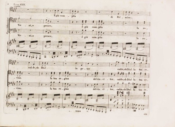 Aureliano in Palmira : dramma serio in due atti di Felice Romani / posto in musica da Gioachino Rossini ; riduzione per canto con accompagnamento di pianoforte di Emanuele Muzio