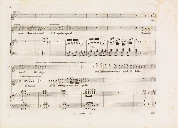 Aureliano in Palmira : dramma serio in due atti di Felice Romani / posto in musica da Gioachino Rossini ; riduzione per canto con accompagnamento di pianoforte di Emanuele Muzio