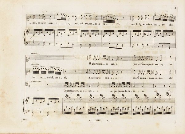Aureliano in Palmira : dramma serio in due atti di Felice Romani / posto in musica da Gioachino Rossini ; riduzione per canto con accompagnamento di pianoforte di Emanuele Muzio