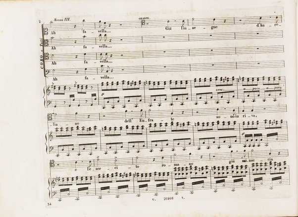 Aureliano in Palmira : dramma serio in due atti di Felice Romani / posto in musica da Gioachino Rossini ; riduzione per canto con accompagnamento di pianoforte di Emanuele Muzio