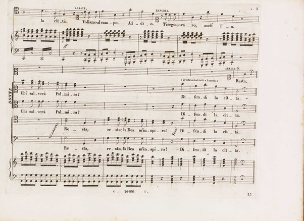 Aureliano in Palmira : dramma serio in due atti di Felice Romani / posto in musica da Gioachino Rossini ; riduzione per canto con accompagnamento di pianoforte di Emanuele Muzio