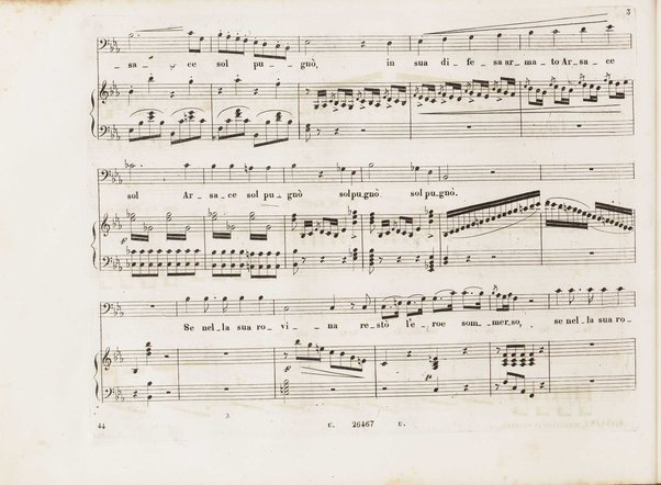 Aureliano in Palmira : dramma serio in due atti di Felice Romani / posto in musica da Gioachino Rossini ; riduzione per canto con accompagnamento di pianoforte di Emanuele Muzio