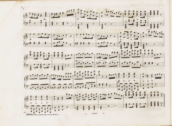 Aureliano in Palmira : dramma serio in due atti di Felice Romani / posto in musica da Gioachino Rossini ; riduzione per canto con accompagnamento di pianoforte di Emanuele Muzio