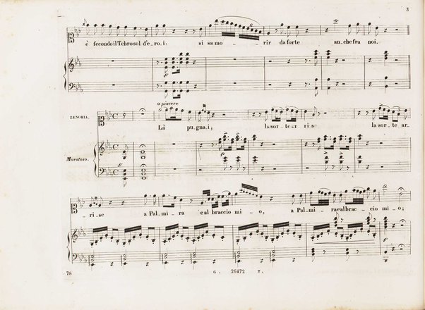 Aureliano in Palmira : dramma serio in due atti di Felice Romani / posto in musica da Gioachino Rossini ; riduzione per canto con accompagnamento di pianoforte di Emanuele Muzio