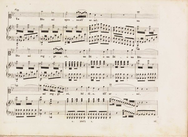 Aureliano in Palmira : dramma serio in due atti di Felice Romani / posto in musica da Gioachino Rossini ; riduzione per canto con accompagnamento di pianoforte di Emanuele Muzio