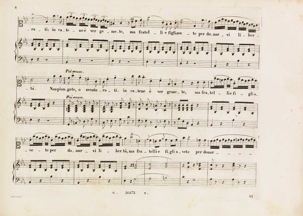 Aureliano in Palmira : dramma serio in due atti di Felice Romani / posto in musica da Gioachino Rossini ; riduzione per canto con accompagnamento di pianoforte di Emanuele Muzio