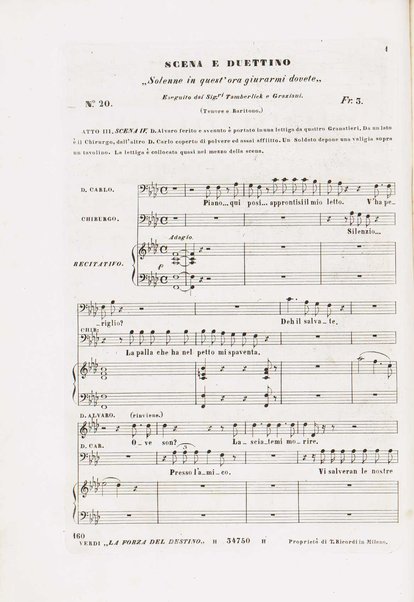 La forza del destino : opera in quattro atti / del maestro cavaliere Giuseppe Verdi ; poesia di F. M. Piave