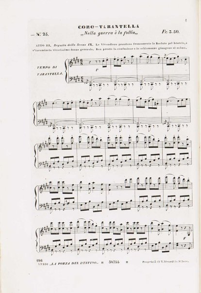 La forza del destino : opera in quattro atti / del maestro cavaliere Giuseppe Verdi ; poesia di F. M. Piave