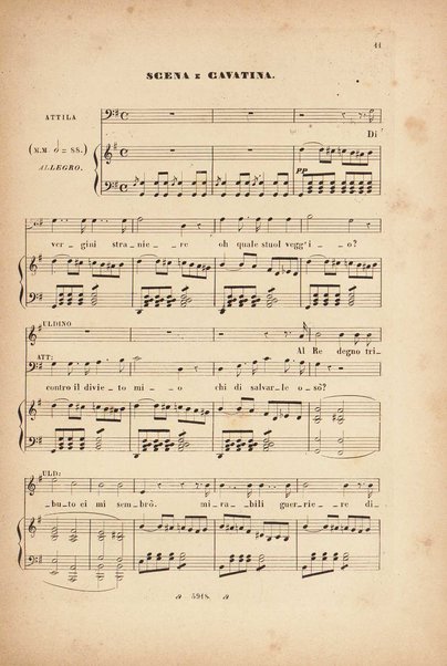 Attila : dramma lirico in 3 atti con prologo / poesia di T. Solera ; musica del M.o Giuseppe Verdi