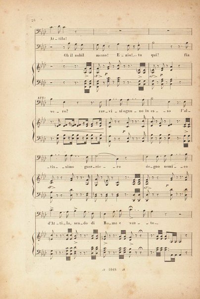 Attila : dramma lirico in 3 atti con prologo / poesia di T. Solera ; musica del M.o Giuseppe Verdi