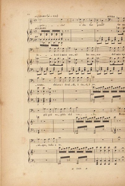 Attila : dramma lirico in 3 atti con prologo / poesia di T. Solera ; musica del M.o Giuseppe Verdi