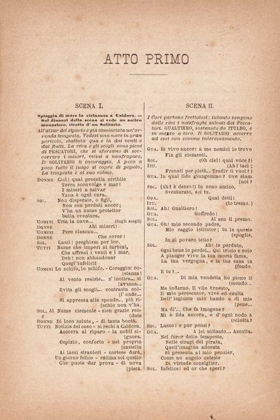 Il pirata : melodramma in due atti / di Vincenzo Bellini ; riduzione per pianoforte solo