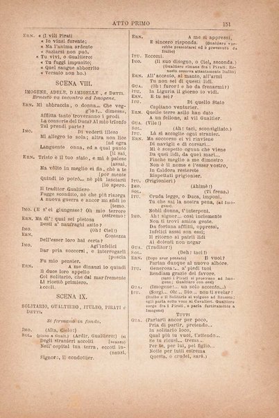 Il pirata : melodramma in due atti / di Vincenzo Bellini ; riduzione per pianoforte solo