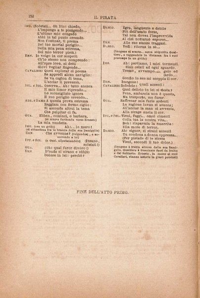 Il pirata : melodramma in due atti / di Vincenzo Bellini ; riduzione per pianoforte solo