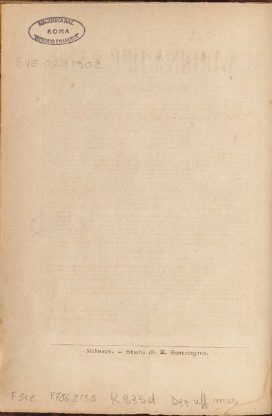 La donna del lago : melodramma serio in due atti / di Andrea Leone Tottolaposto in musica da Gioachino Rossini ; riduzione per pianoforte solo