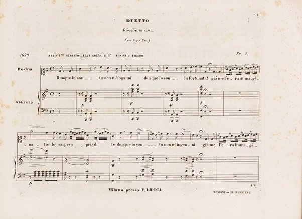 Il barbiere di Siviglia : melodramma giocoso di Cesare Sterbini / posto in musica dal cav.e Gioachino Rossini