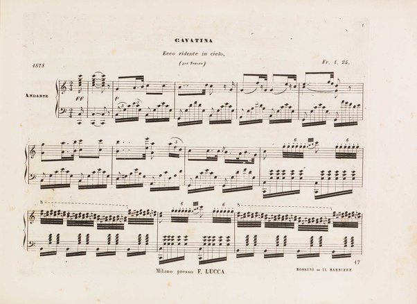 Il barbiere di Siviglia : melodramma giocoso di Cesare Sterbini / posto in musica dal cav.e Gioachino Rossini