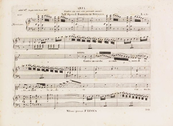 Il barbiere di Siviglia : melodramma giocoso di Cesare Sterbini / posto in musica dal cav.e Gioachino Rossini