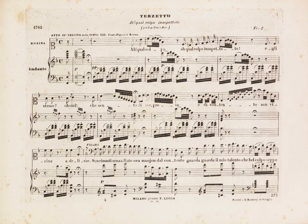 Il barbiere di Siviglia : melodramma giocoso di Cesare Sterbini / posto in musica dal cav.e Gioachino Rossini