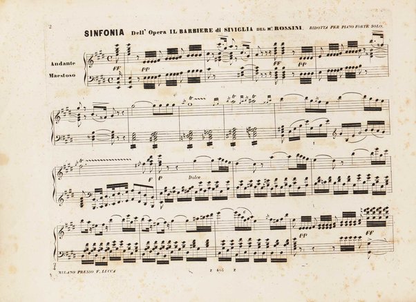 Il barbiere di Siviglia : melodramma giocoso di Cesare Sterbini / posto in musica dal cav.e Gioachino Rossini