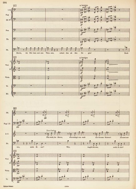 Don Carlos : Oper in einem Vorspiel und vier Akten / G. Verdi ; für die deutsche Bühne neu bearbeitet von Julius Kapp und Kurt Soldan ; herausgegeben von Kurt Soldan