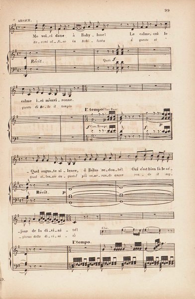 Sémiramis : opéra en quatre actes / de G. Rossini ; avec illustrations, points d'orgue, texte italien et traduction francaise de Méry