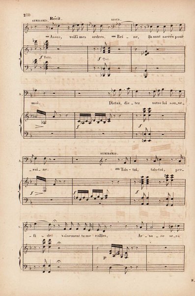 Sémiramis : opéra en quatre actes / de G. Rossini ; avec illustrations, points d'orgue, texte italien et traduction francaise de Méry