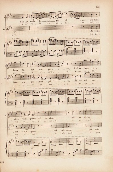 Sémiramis : opéra en quatre actes / de G. Rossini ; avec illustrations, points d'orgue, texte italien et traduction francaise de Méry