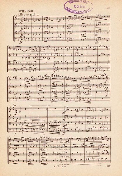 Quartett no. 6 A-moll für 2 Violinen, Viola und Violoncell : op. posth. / von L. Cherubini