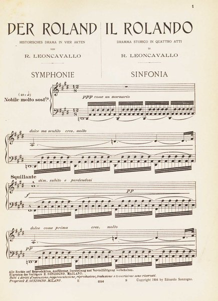 Roland : historisches Drama in vier Akten / von R. Leoncavallo ;  Deutsche Uebersetzung von Georg Droescher ; der Stoff ist entlehnt dem Roman "Roland von Berlin" von W. Alexis