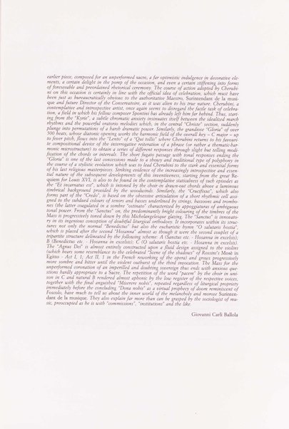 Messa solenne in sol maggiore : per l'incoronazione di Luigi 18. / Luigi Cherubini ; a cura di Giovanni Carli Ballola