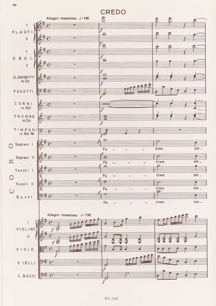 Messa solenne in do maggiore : per soli, coro ed orchestra / Luigi Cherubini ; a cura di Giovanni Carli Ballola