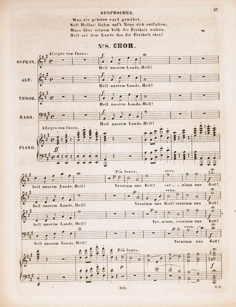 Ludwig van Beethovenʼs: Die Ruinen von Athen : nach dem melodramatischen Festspiel von Kotzebue / mit abgeändertem und verbindendem Text °...! eingerichtet von Robert Heller ; Clavierauszug arrangirt von Fr. W. Grund