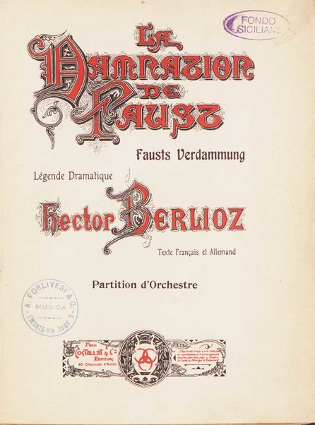 La damnation de Faust : légende dramatique / Hector Berlioz