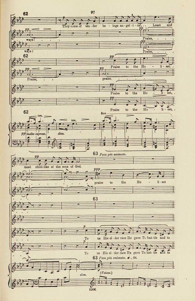 The dream of Gerontius : (Op.38) / by cardinal Newman ; set to music for mezzo-soprano, tenor, and bass soli, chorus and orchestra by Edward Elgar