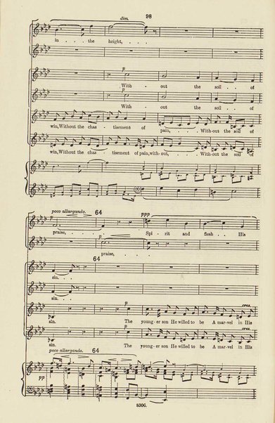 The dream of Gerontius : (Op.38) / by cardinal Newman ; set to music for mezzo-soprano, tenor, and bass soli, chorus and orchestra by Edward Elgar