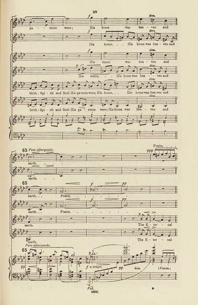 The dream of Gerontius : (Op.38) / by cardinal Newman ; set to music for mezzo-soprano, tenor, and bass soli, chorus and orchestra by Edward Elgar