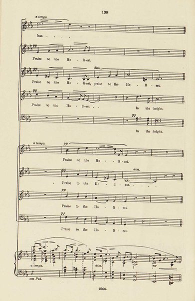 The dream of Gerontius : (Op.38) / by cardinal Newman ; set to music for mezzo-soprano, tenor, and bass soli, chorus and orchestra by Edward Elgar