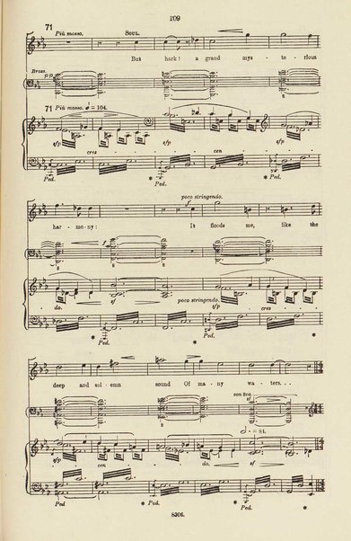 The dream of Gerontius : (Op.38) / by cardinal Newman ; set to music for mezzo-soprano, tenor, and bass soli, chorus and orchestra by Edward Elgar