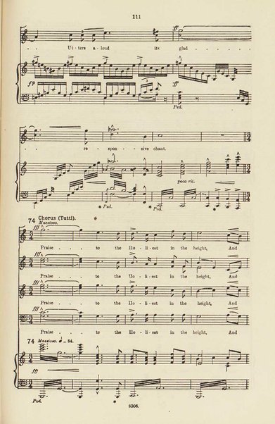 The dream of Gerontius : (Op.38) / by cardinal Newman ; set to music for mezzo-soprano, tenor, and bass soli, chorus and orchestra by Edward Elgar